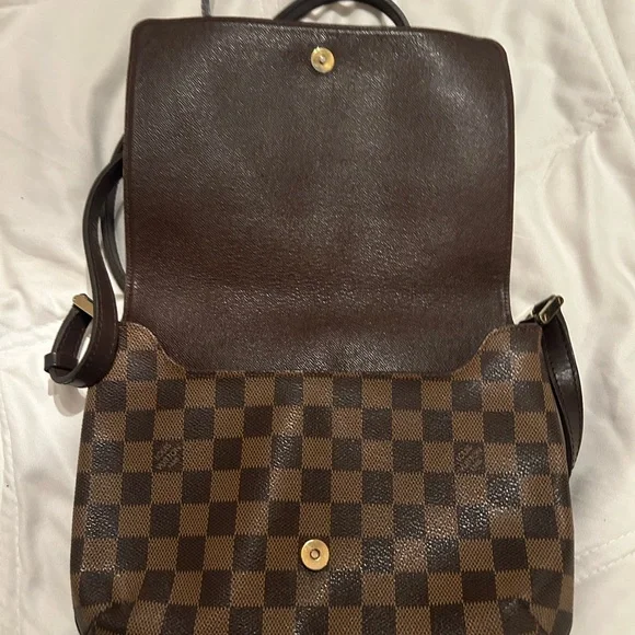 LV Tango Brown Slap Damier Ebene Long Shoulder Musette Bag - Picture 5 of 10
